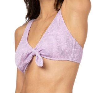 Lively Swim The Ruched Plunge Bralette Bikini Top NWT